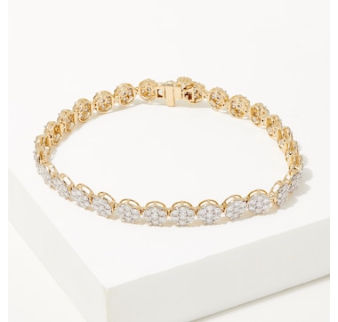 14K Yellow Gold 5.00ctw Diamond Bracelet