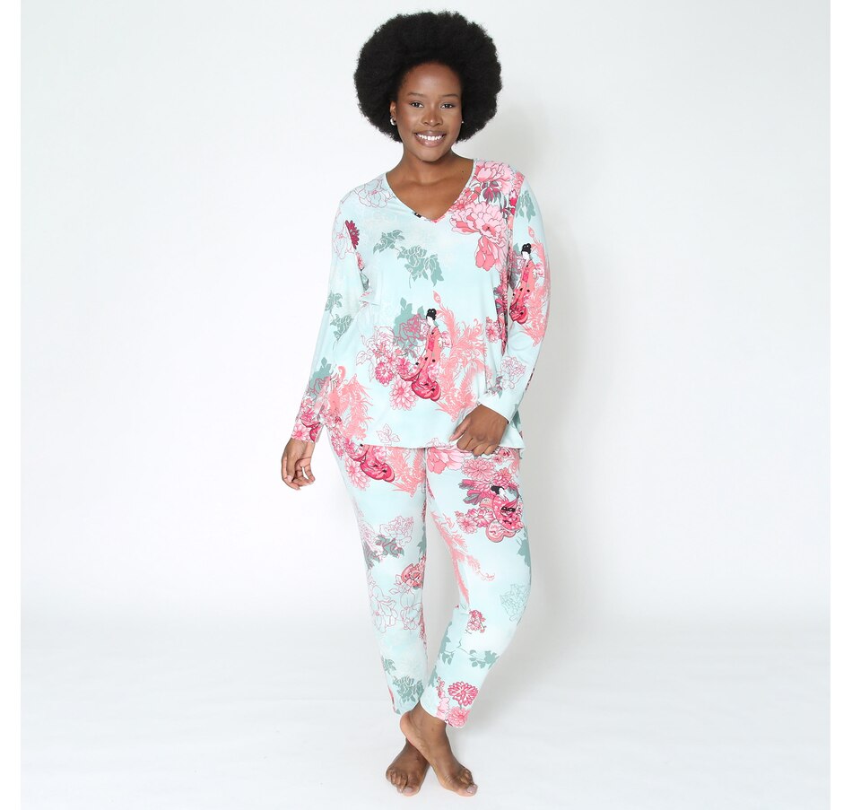 Image 239459_LSG.jpg, Product 239-459 / Price $54.88, N Natori Majestic Garden Cozy Knit PJ Set from N Natori on TSC.ca's Fashion department