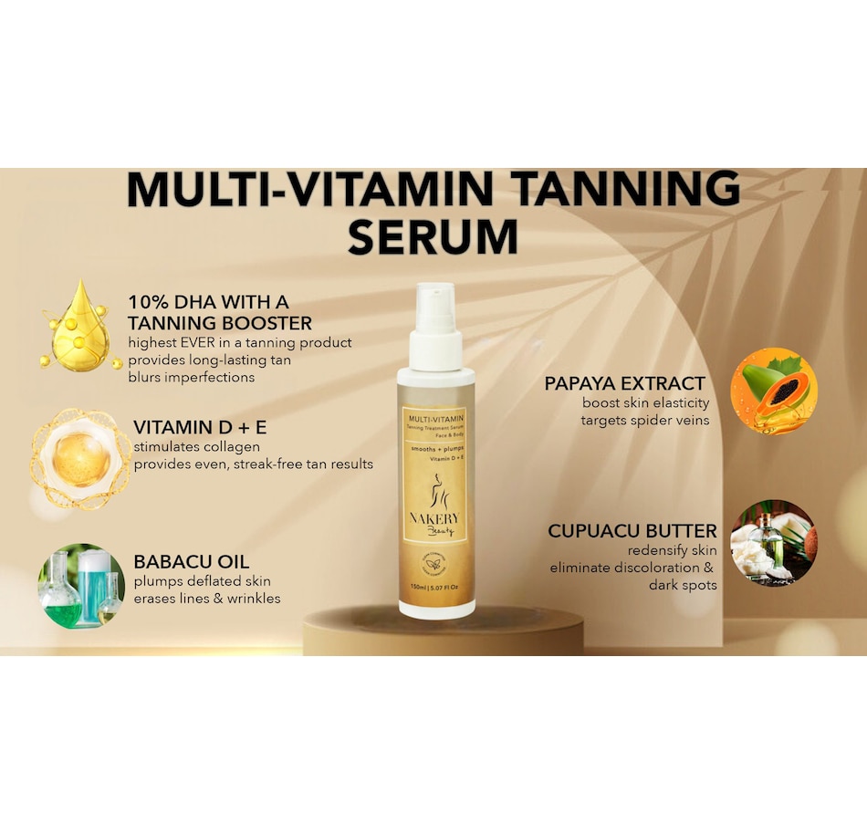 Image 239717_ALTMORE2.jpg, Product 239-717 / Price $52.00, Nakery Multi-Vitamin Tanning Treatment Serum For Face + Body from Nakery Beauty on TSC.ca's Beauty department