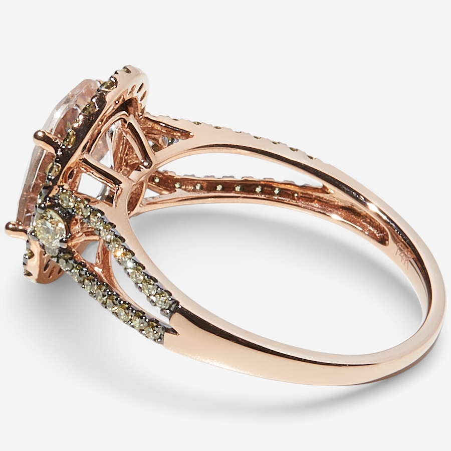 Image 240119_ALTMORE1.jpg, Product 240-119 / Price $599.33, Gem Creations 14K Rose Gold Morganite and Yellow Diamond Ring from Gem Creations on TSC.ca's Jewellery department
