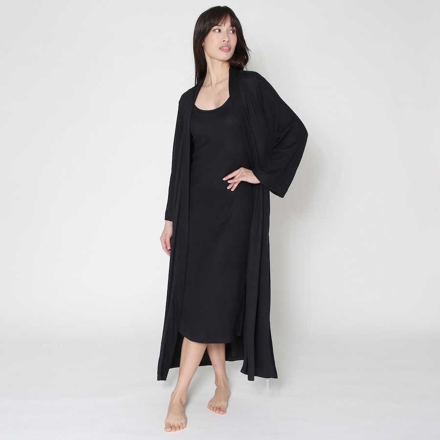 Image 240162_BLK.jpg, Product 240-162 / Price $49.33, Natori Edit Eden Brushed Knit Dream Robe from N Natori on TSC.ca's Fashion department