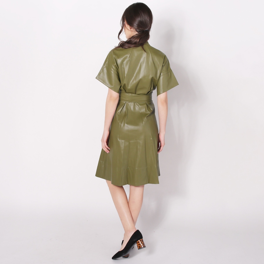 Image 240165_ALTMORE1.jpg, Product 240-165 / Price $79.33, N Natori Short Sleeve Faux Leather Dress with Belt from N Natori on TSC.ca's Fashion department