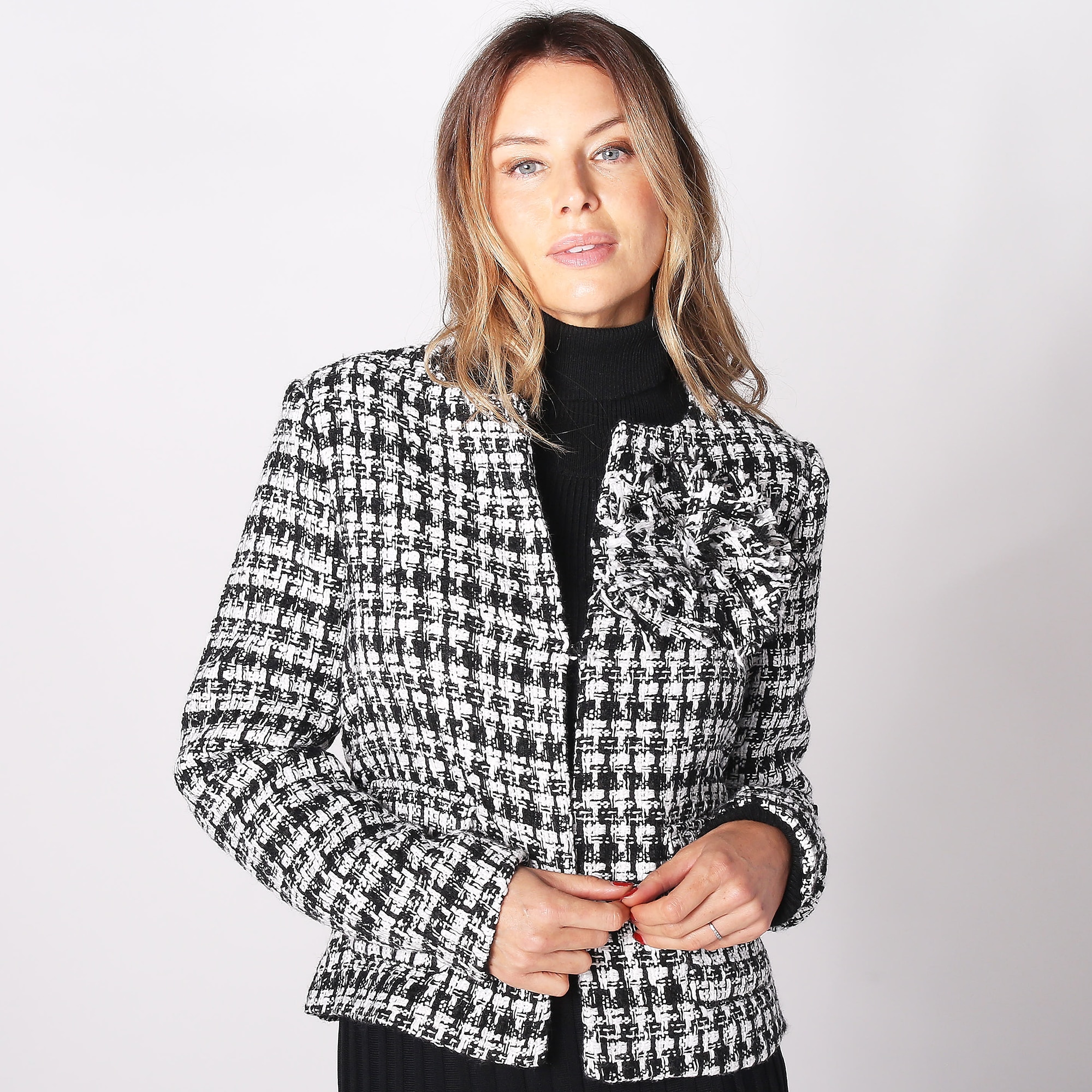 Frayed tweed jacket hotsell