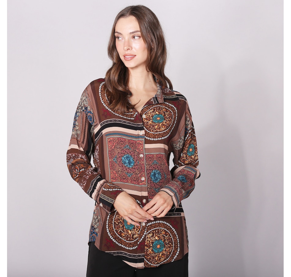 Image 240249_SCAPT.jpg, Product 240-249 / Price $49.33, Astrid Harmony Boyfriend Button Up Blouse from Astrid on TSC.ca's Fashion department