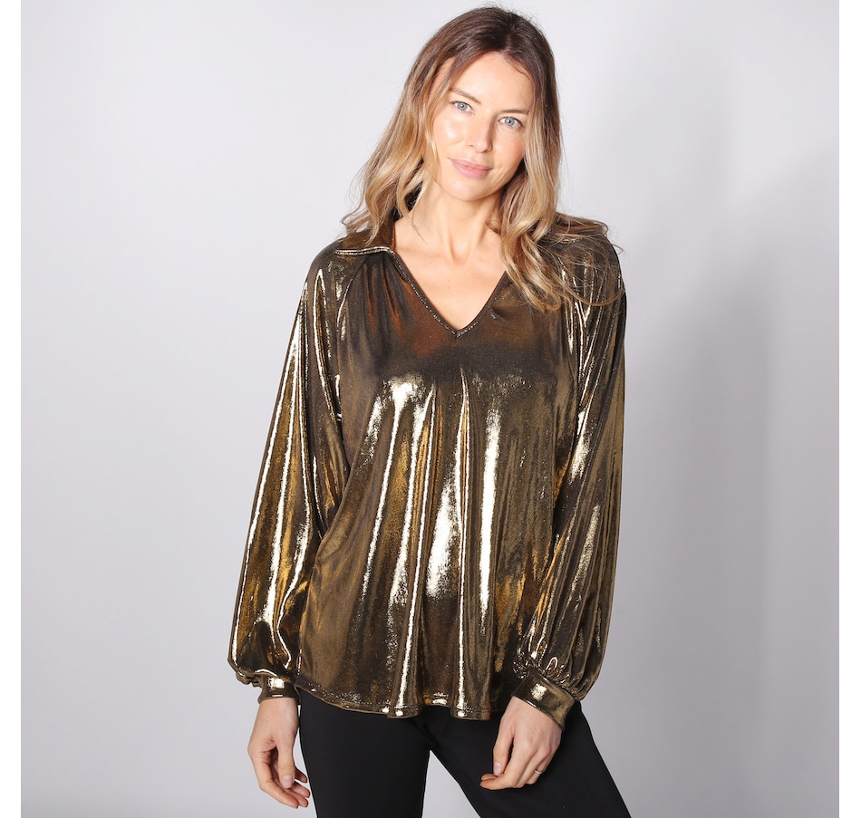 Image 240251_LIQGD.jpg, Product 240-251 / Price $35.33, Astrid Heavy Metal Collared Top from Astrid on TSC.ca's Fashion department