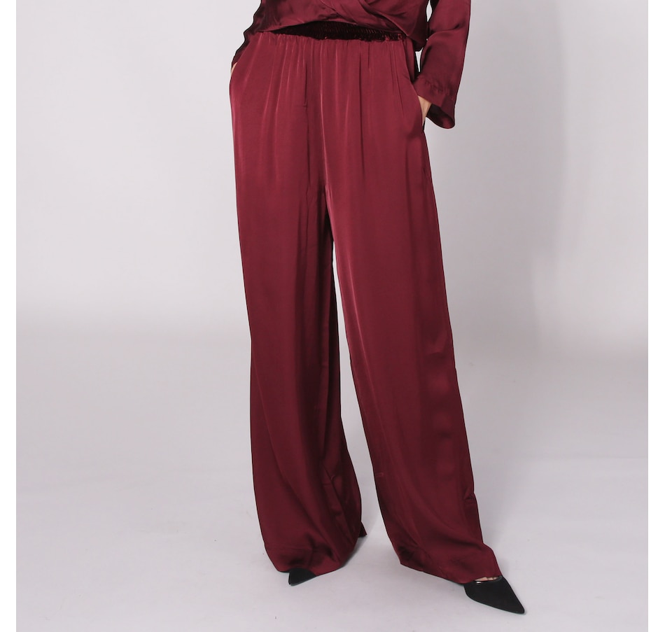 Clothing & Shoes Bottoms Pants Astrid Joplin Suede Waistband Pull