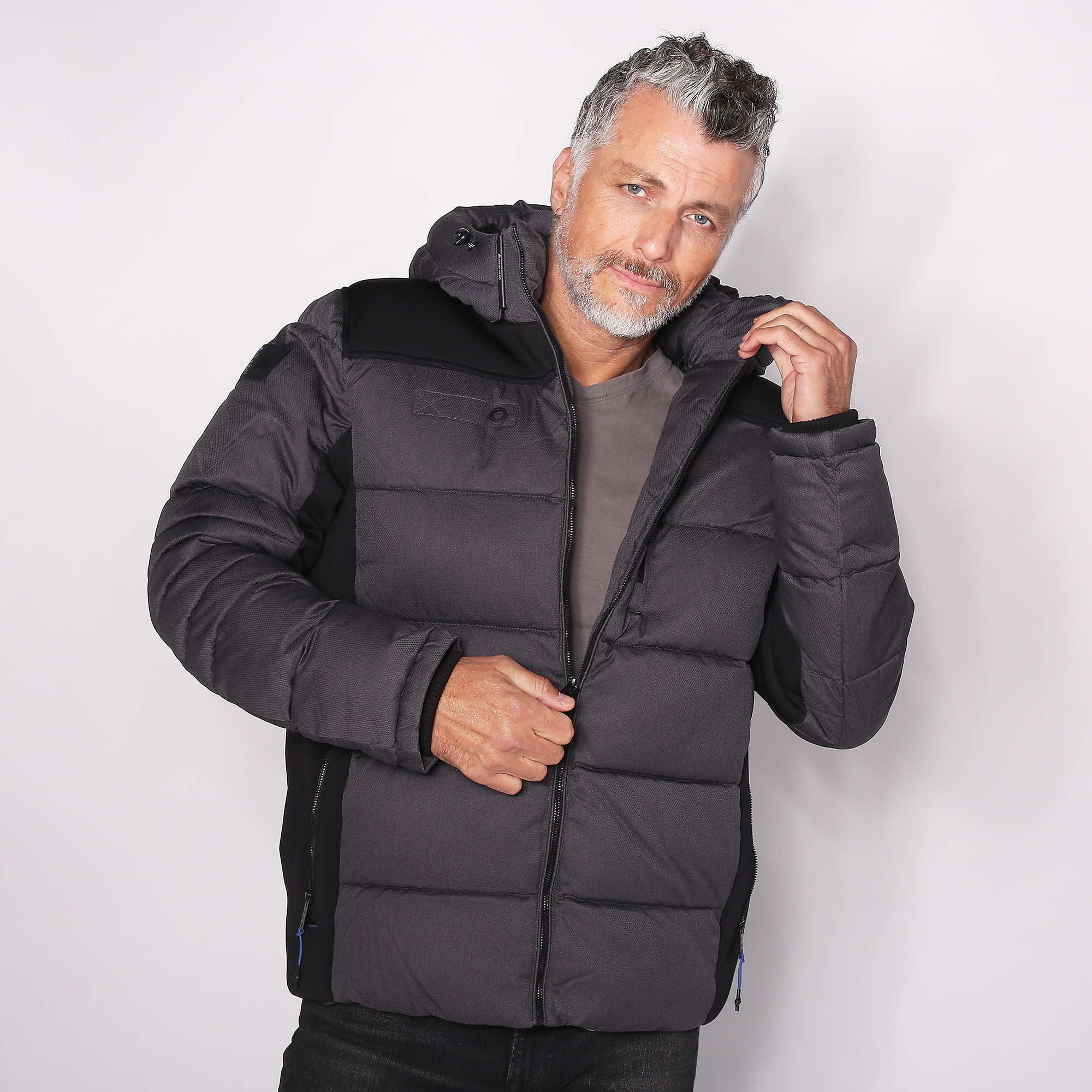 Point Zero Men's Neoprene Two Tone Heather Mix Coat - TSC.ca