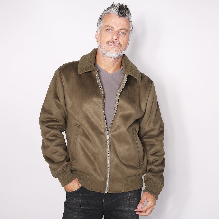 Image 240278_OLI.jpg, Product 240-278 / Price $59.33, Point Zero Men's Suede Sherpa Bomber Jacket from Point Zero on TSC.ca's Fashion department
