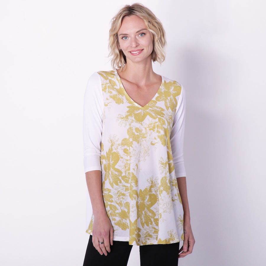Image 240308_YEL.jpg, Product 240-308 / Price $34.33, Terrera Anna Print Tunic from Terrera on TSC.ca's Fashion department
