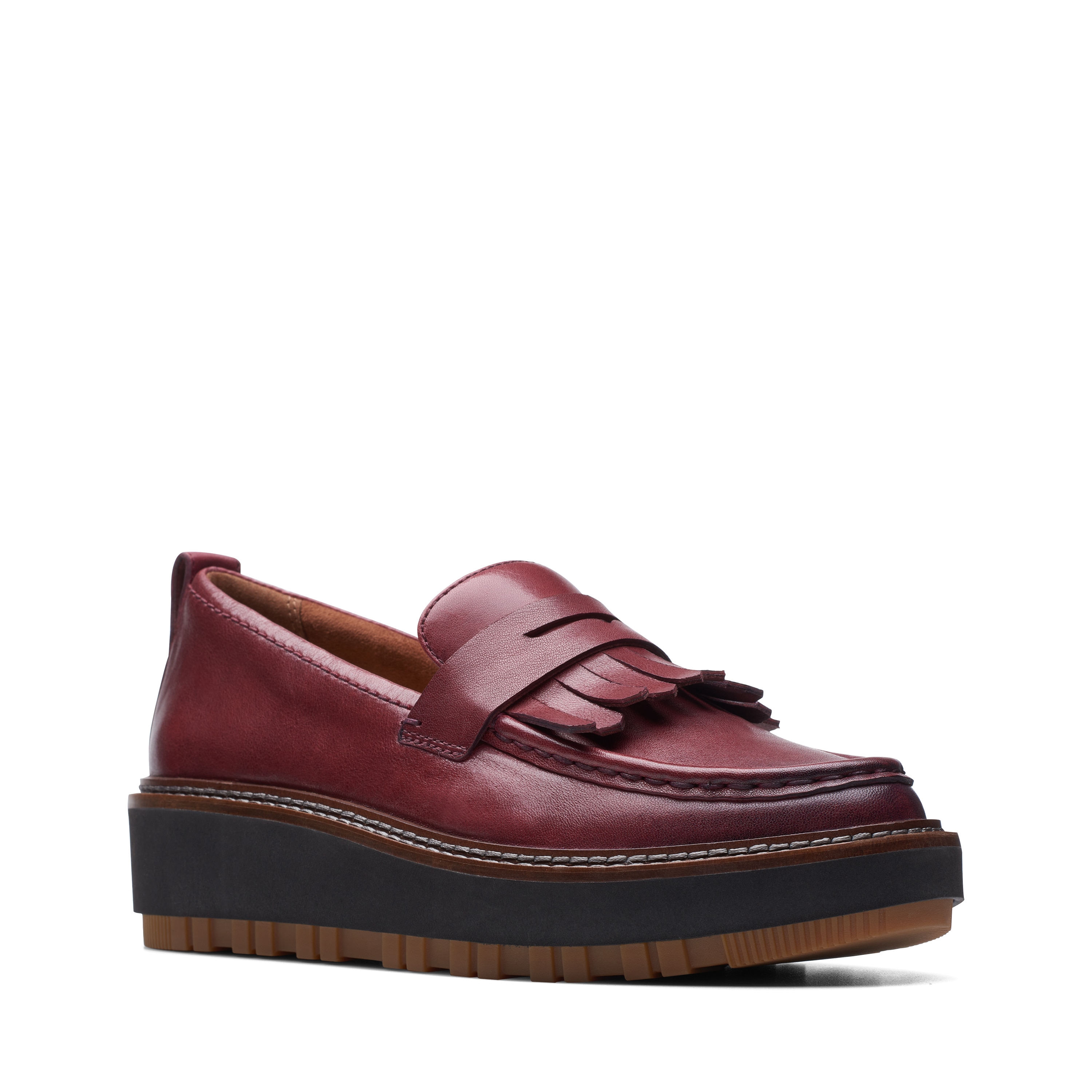 Clarks hot sale red loafers