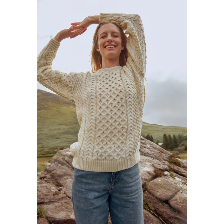 Image 240412_ALTMORE2.jpg, Product 240-412 / Price $69.33, Aran Woollen Mills Unisex Classic Aran Sweater from Aran Woollen Mills on TSC.ca's Fashion department