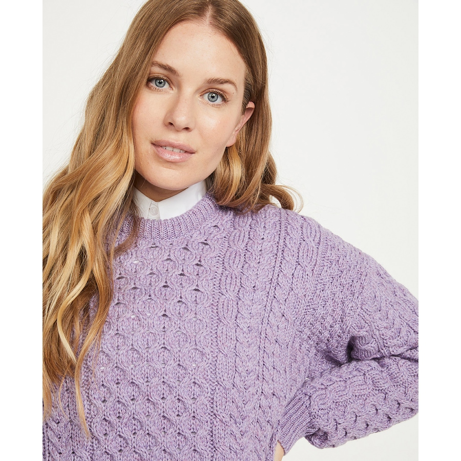 Image 240412_LAV.jpg, Product 240-412 / Price $69.33, Aran Woollen Mills Unisex Classic Aran Sweater from Aran Woollen Mills on TSC.ca's Fashion department