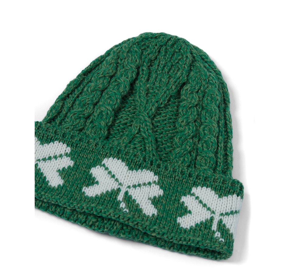 Image 240426_GRCRM.jpg, Product 240-426 / Price $40.00, Aran Woollen Mills 100% Merino Shamrock Hat from Aran Woollen Mills on TSC.ca's Fashion department