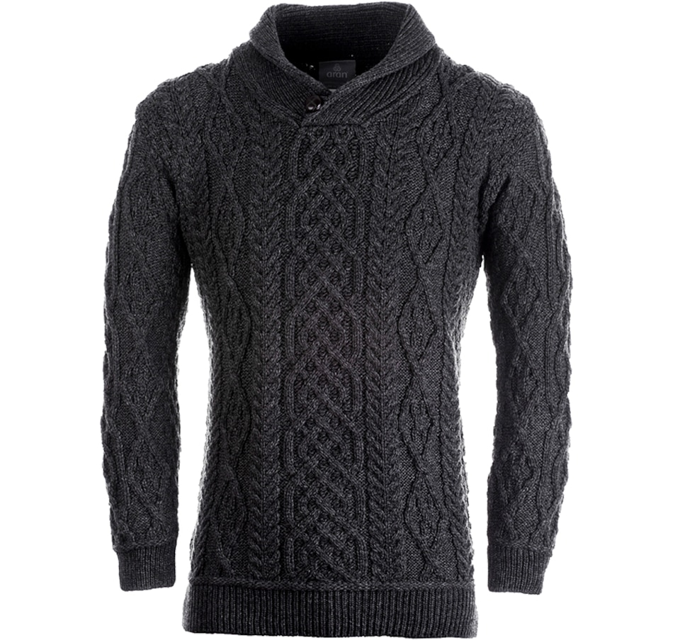 Clothing & Shoes - Tops - Sweaters & Cardigans - Menswear - Aran Woollen  Mills Supersoft Merino Men's Shawl Collar Sweater - Online Shopping for  Canadians