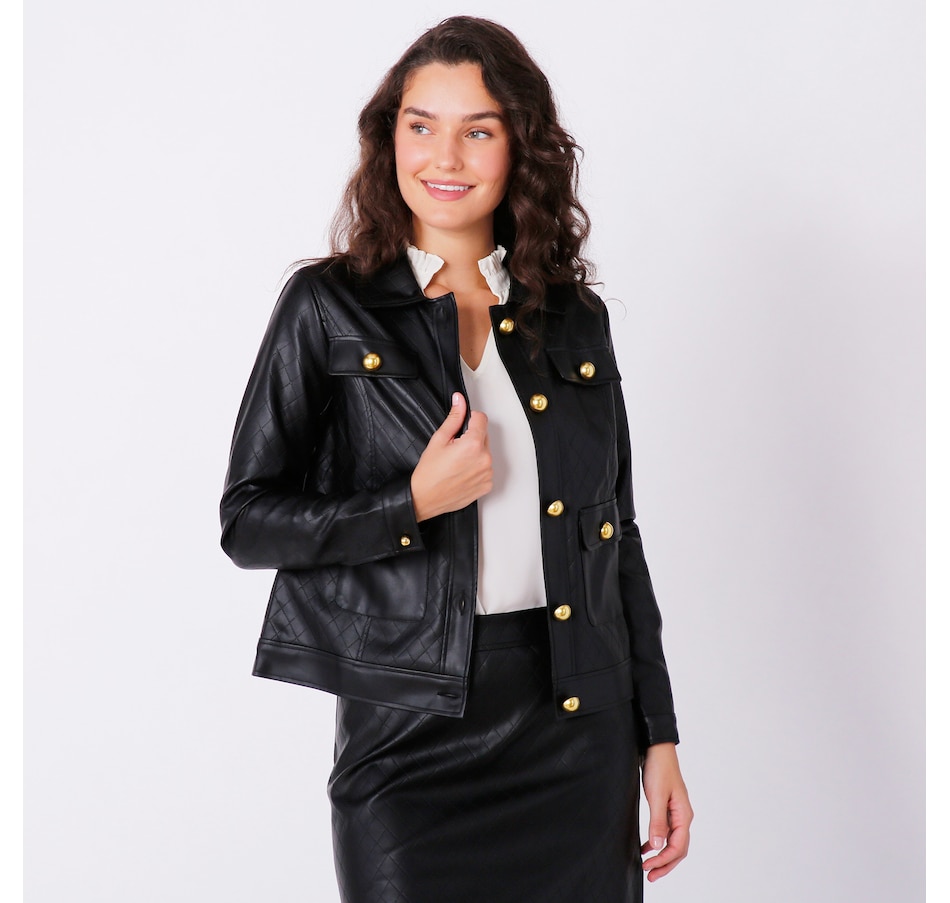 Clothing & Shoes - Jackets & Coats - Leather & Moto - Isaac Mizrahi ...