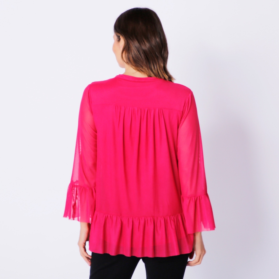 Image 240483_ALTMORE1.jpg, Product 240-483 / Price $34.33, Isaac Mizrahi Tiered Mesh Midi Tunic from Isaac Mizrahi New York on TSC.ca's Fashion department