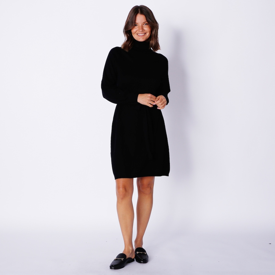 Image 240486_BLK.jpg, Product 240-486 / Price $39.33, Isaac Mizrahi Tie Waist Turtleneck Sweater Dress from Isaac Mizrahi New York on TSC.ca's Fashion department