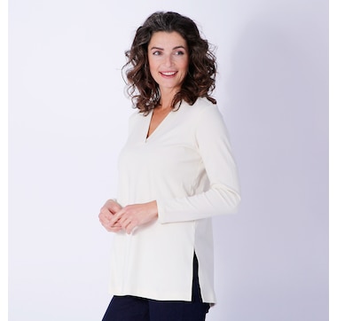 Isaac Mizrahi Overlapping V-Neck Tunic