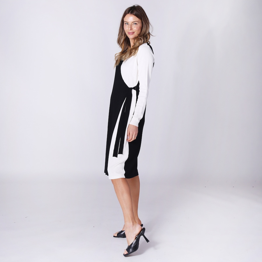 Image 240523_ALTMORE1.jpg, Product 240-523 / Price $24.33, Nina Leonard Colourblock Sweater Wrap Dress from Nina Leonard on TSC.ca's Fashion department