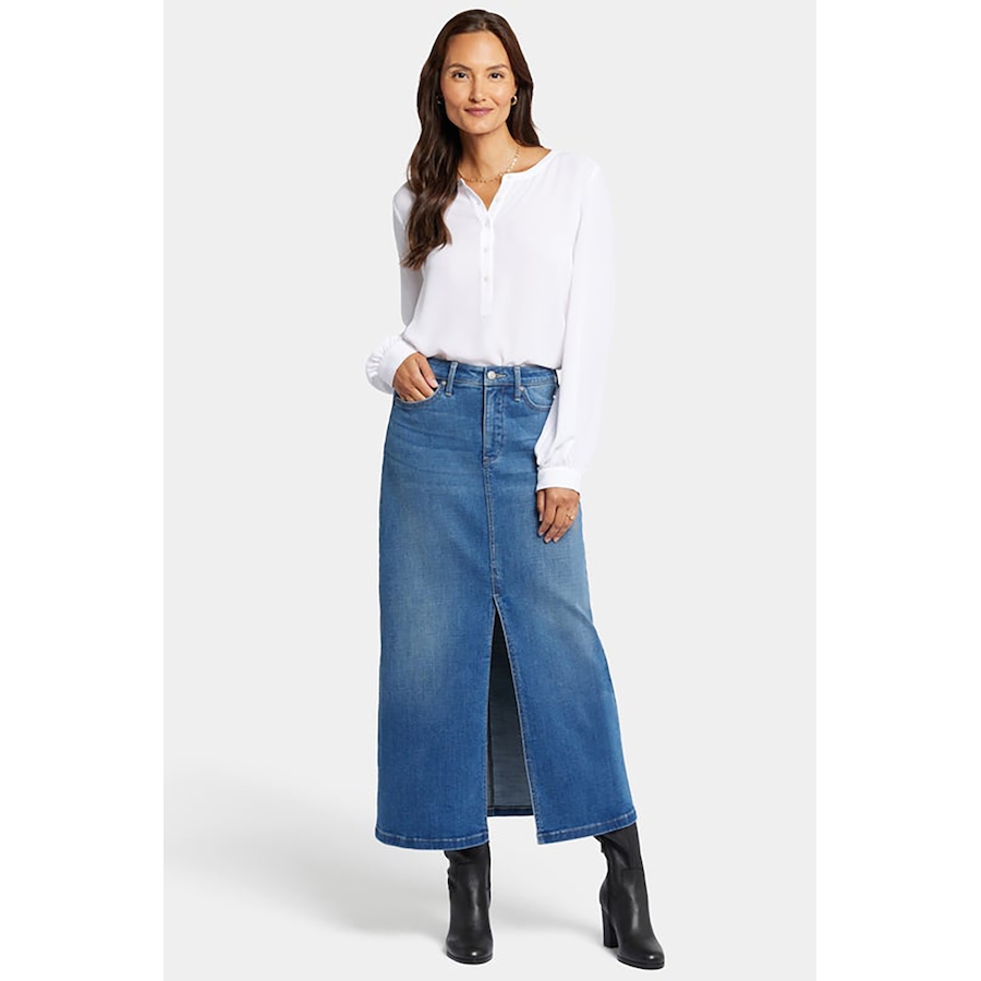 Image 240557_FMO.jpg, Product 240-557 / Price $29.33, NYDJ Long Denim Skirt with Slit from NYDJ on TSC.ca's Fashion department