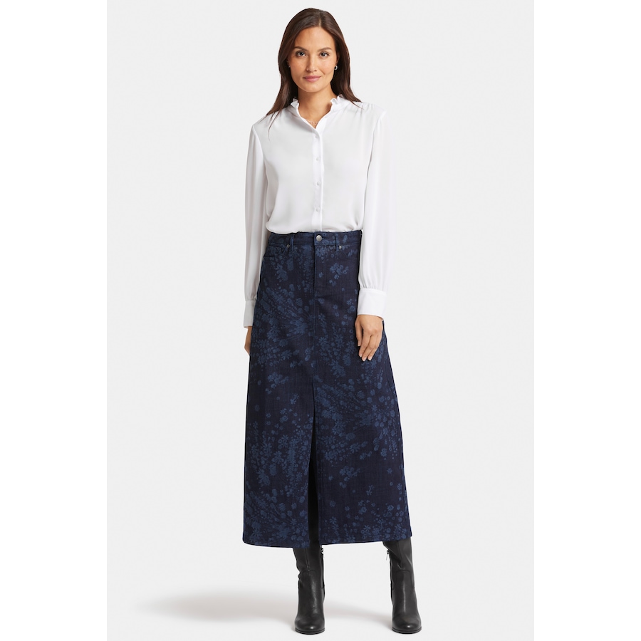 Image 240557_INSAL.jpg, Product 240-557 / Price $29.33, NYDJ Long Denim Skirt with Slit from NYDJ on TSC.ca's Fashion department