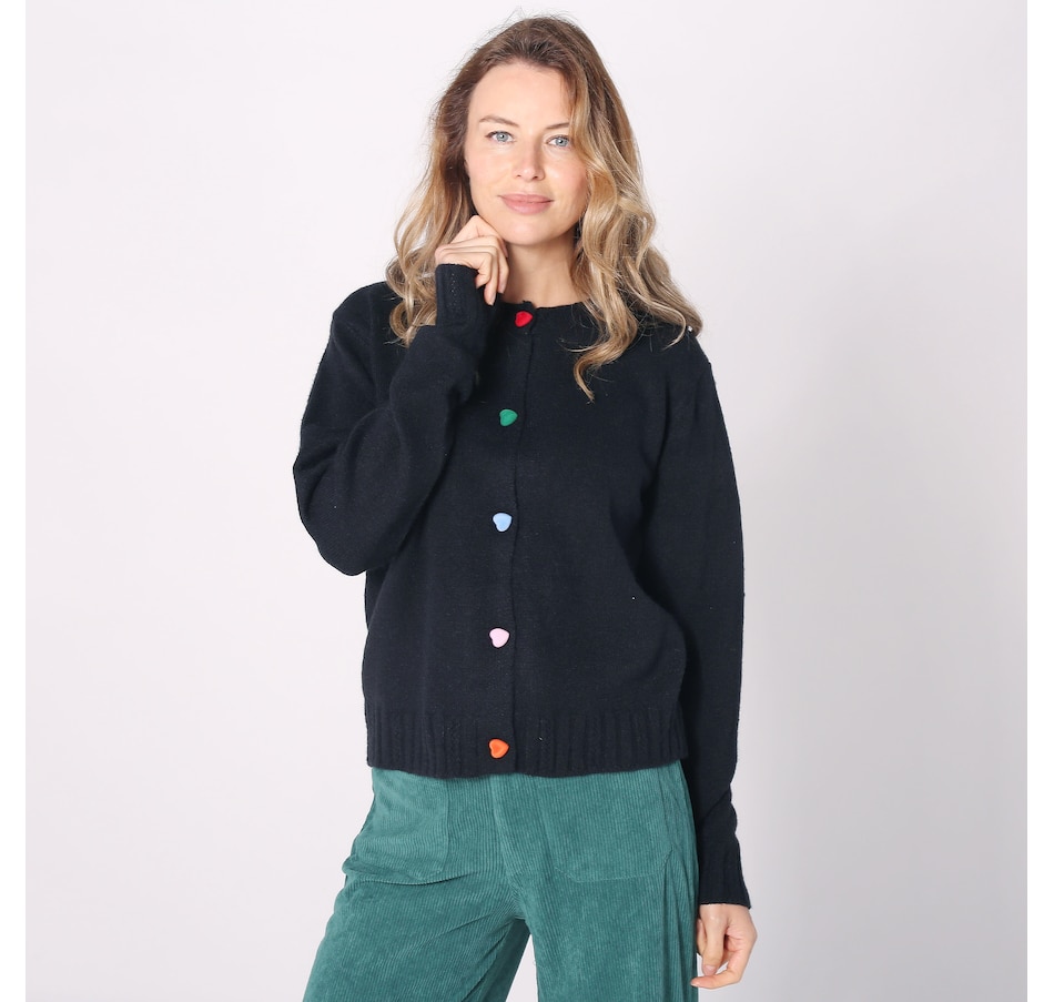 Image 240617_BLK.jpg, Product 240-617 / Price $86.33, Compañía Fantástica Novelty Button Cardigan from Compania Fantastica on TSC.ca's Fashion department