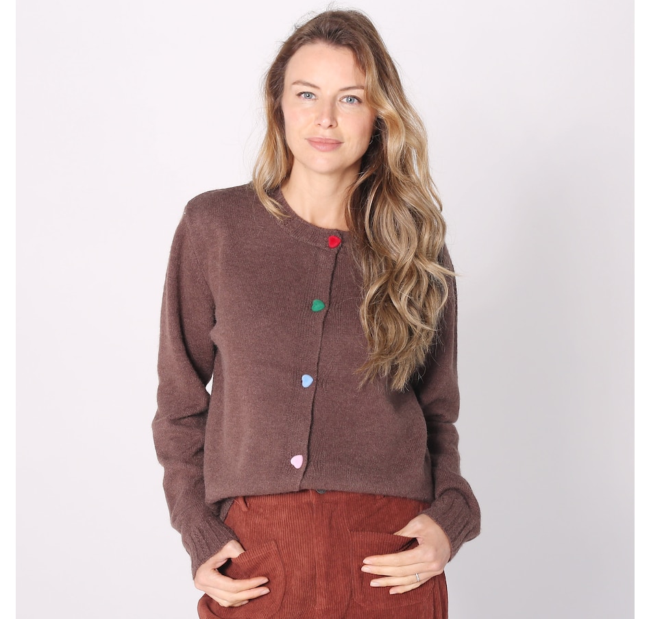 Image 240617_BRN.jpg, Product 240-617 / Price $86.33, Compañía Fantástica Novelty Button Cardigan from Compania Fantastica on TSC.ca's Fashion department