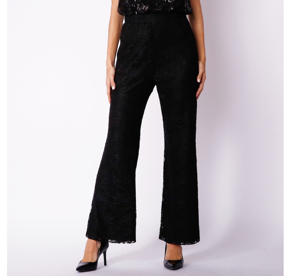 Black Soft Touch High Waist Flared Trousers