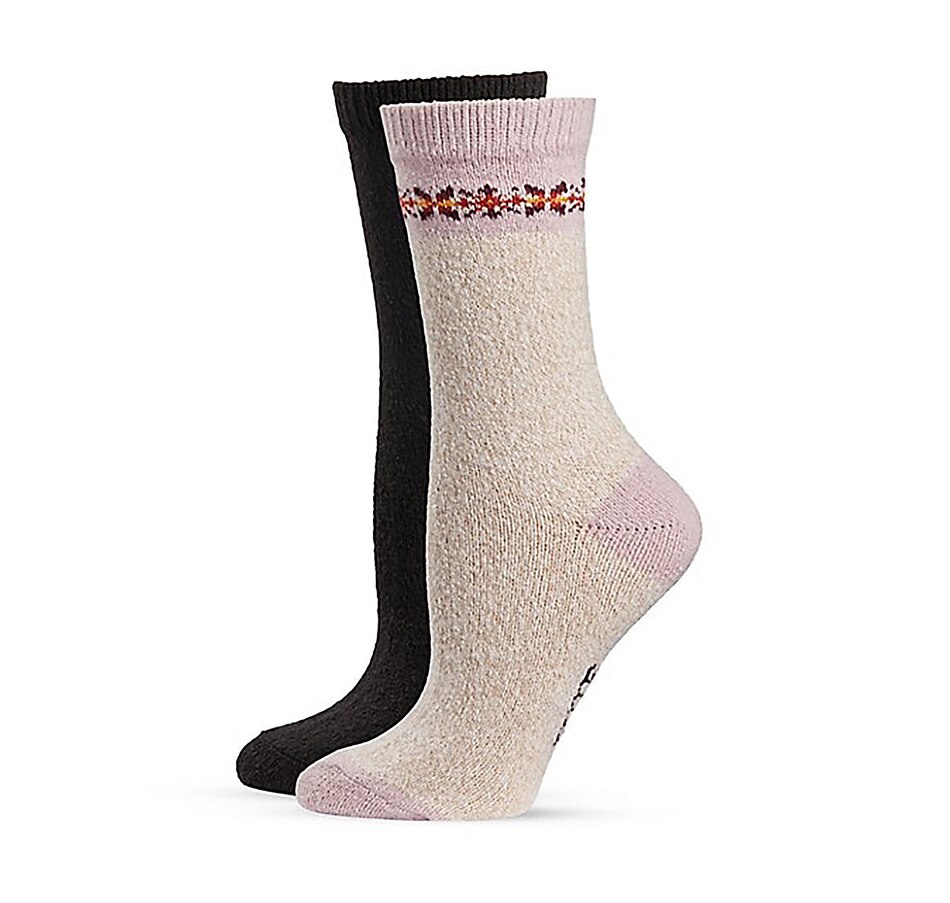 Image 240777_OAM.jpg, Product 240-777 / Price $14.88, Hue Snowflake Border Bootsocks 2-Pack from HUE on TSC.ca's Fashion department