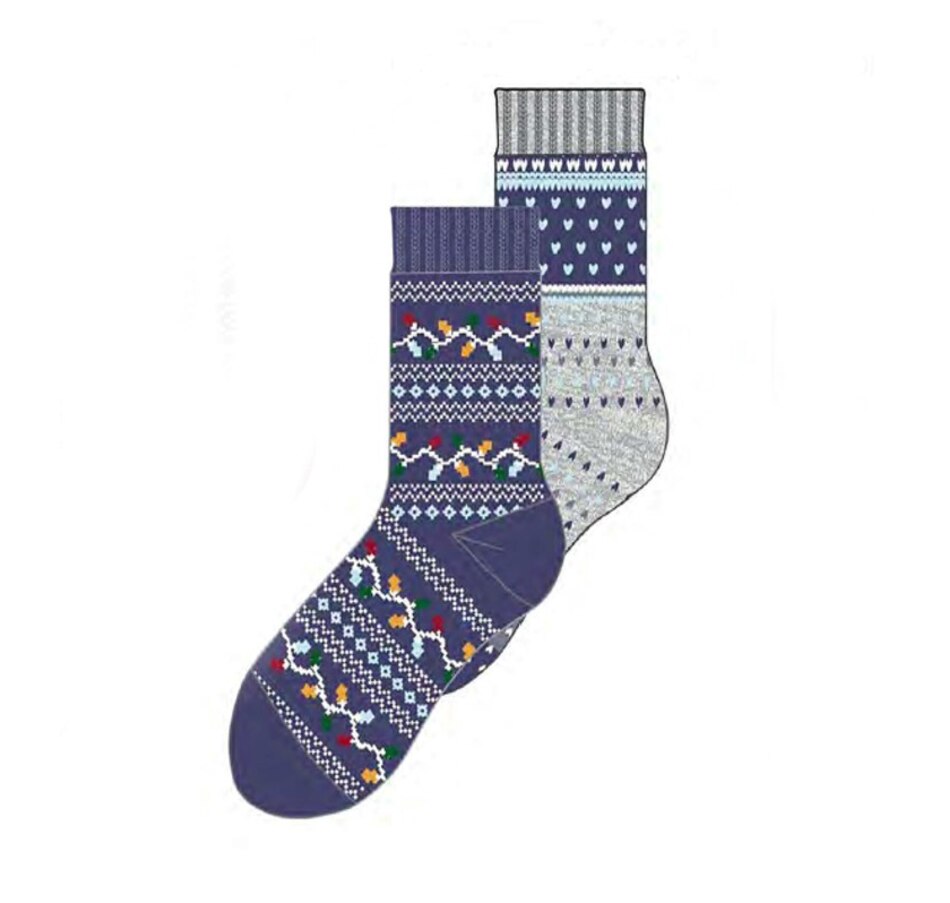 Image 240781_HOLLH.jpg, Product 240-781 / Price $16.88, Hue My Favourite Christmas Fairisle Socks 2-Pack from HUE on TSC.ca's Fashion department