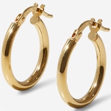 Silver Gallery Sterling Silver 2mm Tube Hoop Earrings