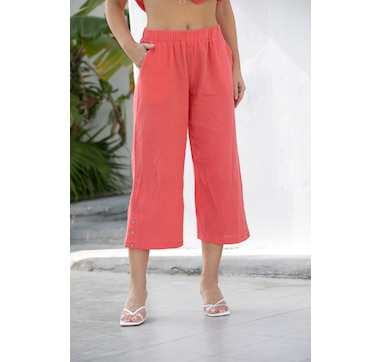 Clothing & Shoes - Bottoms - Pants - Orange Fashion Village Pull-On Flat  Front Capri With Tie Detail - Online Shopping for Canadians