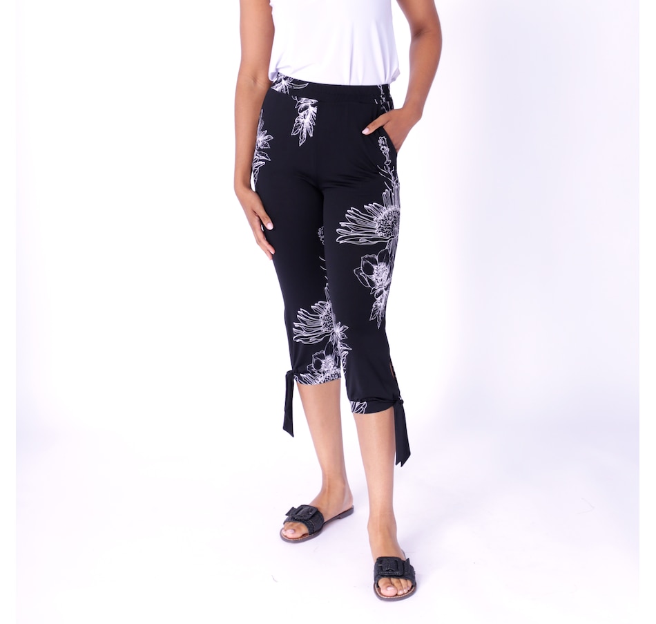 Clothing & Shoes - Bottoms - Pants - Marallis Cropped Jogger Capri With Tie  Hem - Online Shopping for Canadians