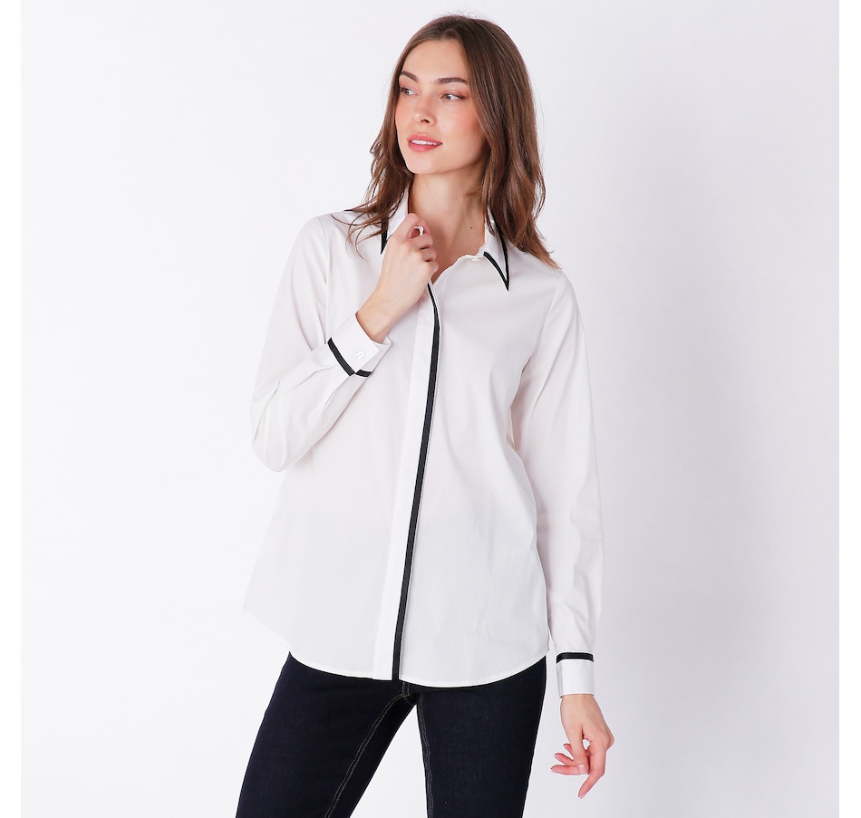 Clothing & Shoes - Tops - Shirts & Blouses - Bellina Poplin Dress Shirt ...