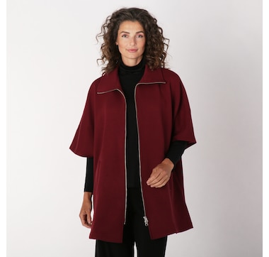 Red Coral Utility Jacket With Buckles