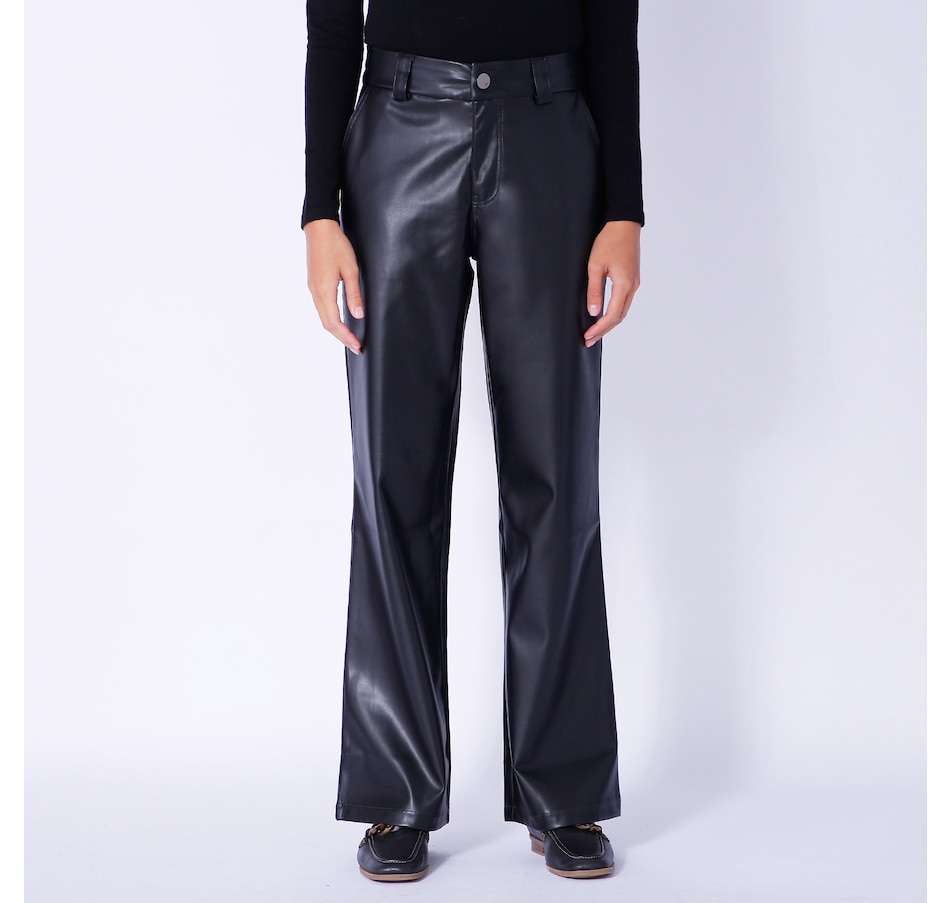 Clothing & Shoes - Bottoms - Pants - Diane Gilman Faux Leather Trouser ...