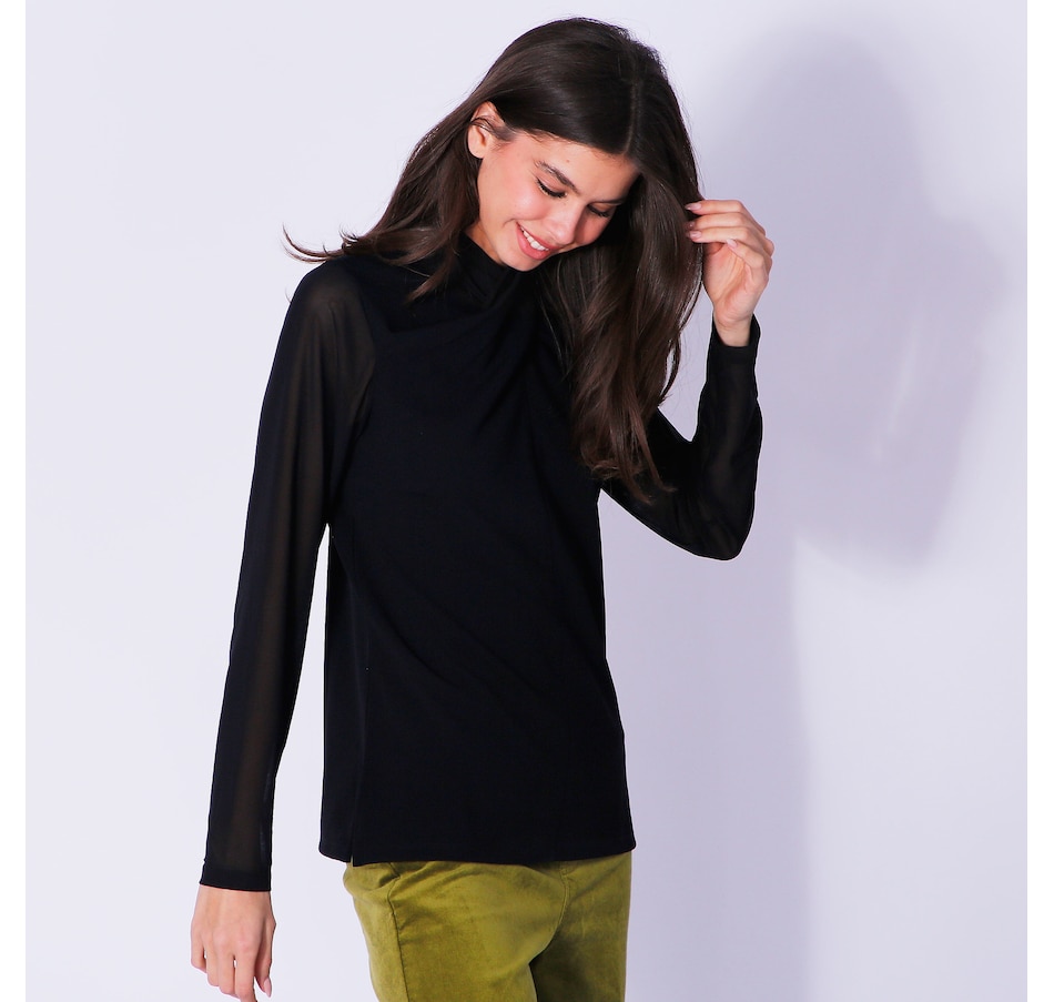 Image 240955_BLK.jpg, Product 240-955 / Price $19.33, Diane Gilman Mock Neck Top from DG2 by Diane Gilman on TSC.ca's Fashion department
