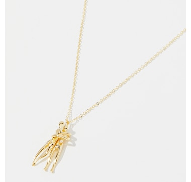 Stefano Oro 14K Yellow Gold Tiny Dancer Necklace