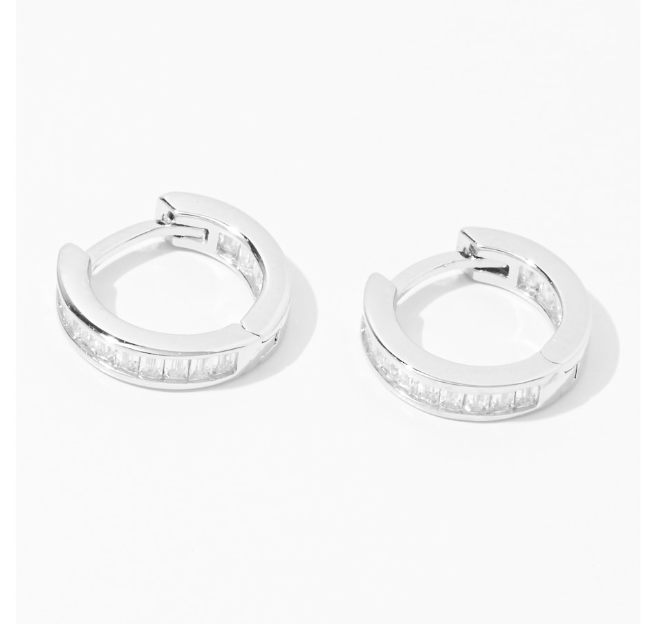 Image 241080_ALTMORE1.jpg, Product 241-080 / Price $49.88, Diamonelle Sterling Silver Diamonelle In And Out Baguette Huggie Hoop Earrings from Diamonelle on TSC.ca's Jewellery department