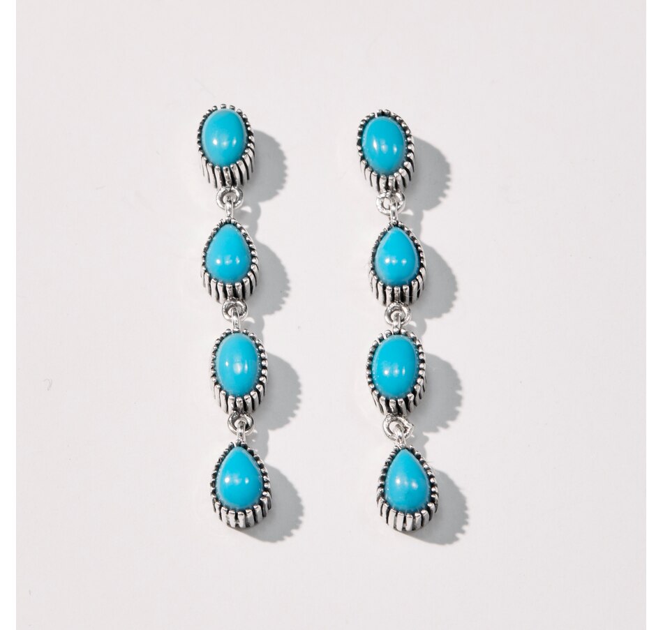 Image 241093_SBTRQ.jpg, Product 241-093 / Price $149.33, Samuel B. Collection Sterling Silver Gemstone Drop Earrings from Samuel B. Collection on TSC.ca's Jewellery department
