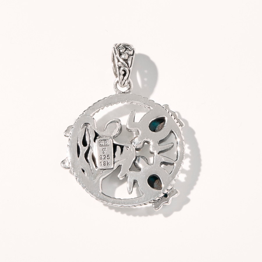 Image 241103_ALTMORE1.jpg, Product 241-103 / Price $169.99, Samuel B. Collection Sterling Silver/18K Gold Sleeping Beauty Turquoise Turtle Pendant from Samuel B. Collection on TSC.ca's Jewellery department