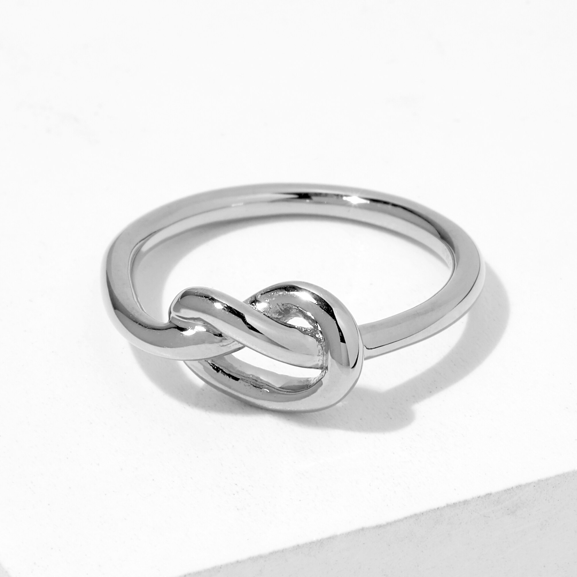 Love knot hot sale silver ring