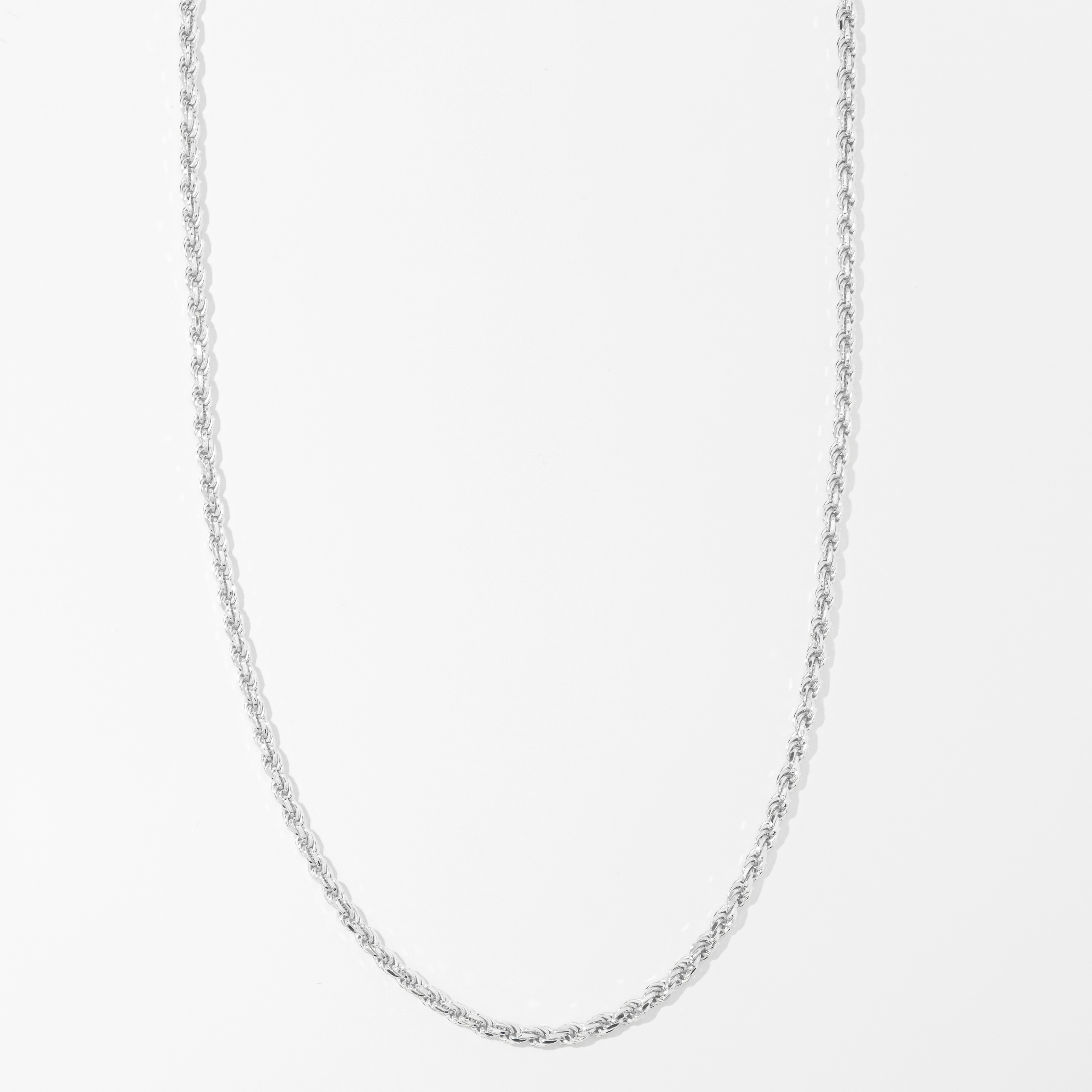 Silver Gallery Sterling Silver Diamond Cut Rope Necklace
