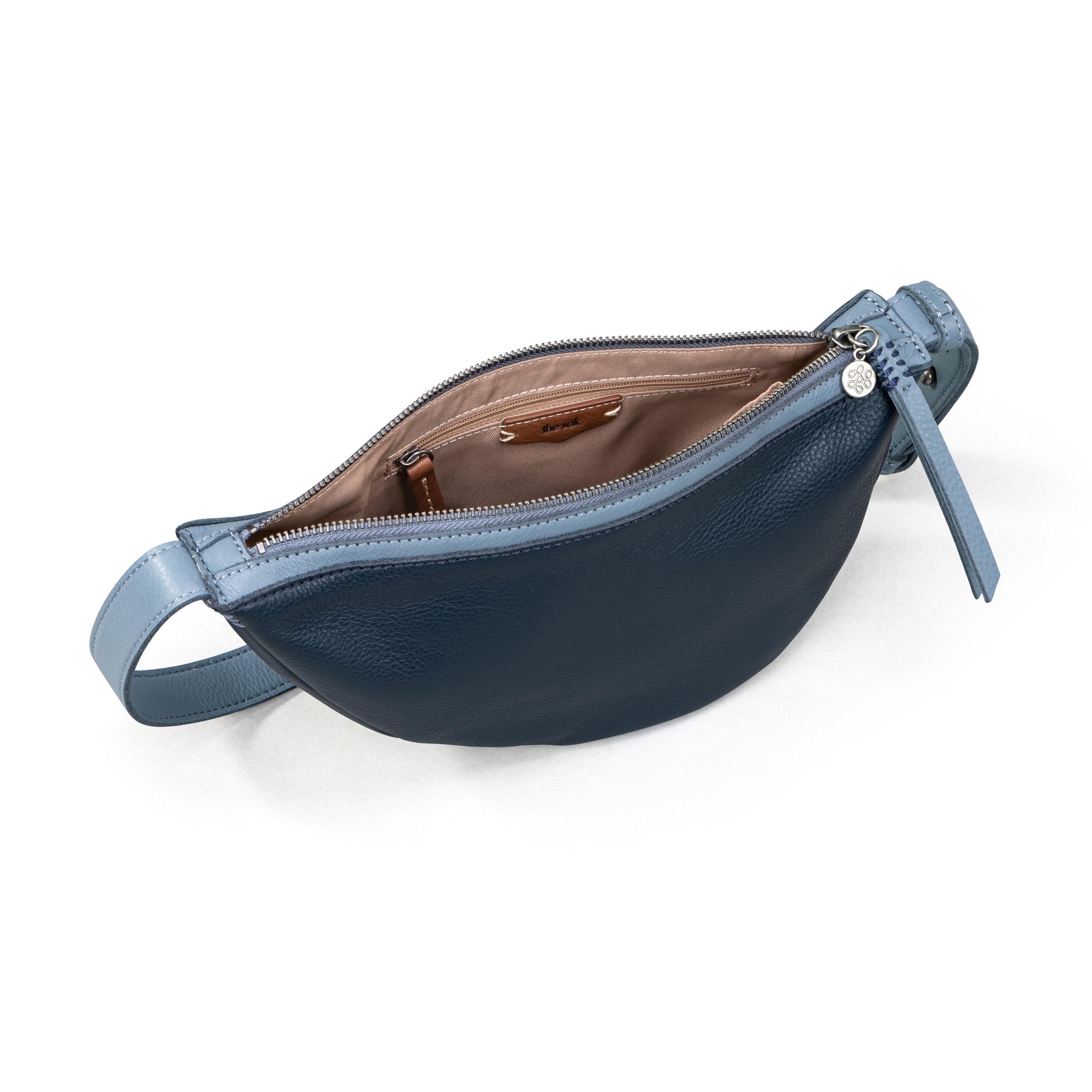 The Sak Tess Borsa A Tracolla In Pelle Morbida, Colore Moss Suede, Tracolla Regolabile, Certificata B Corp