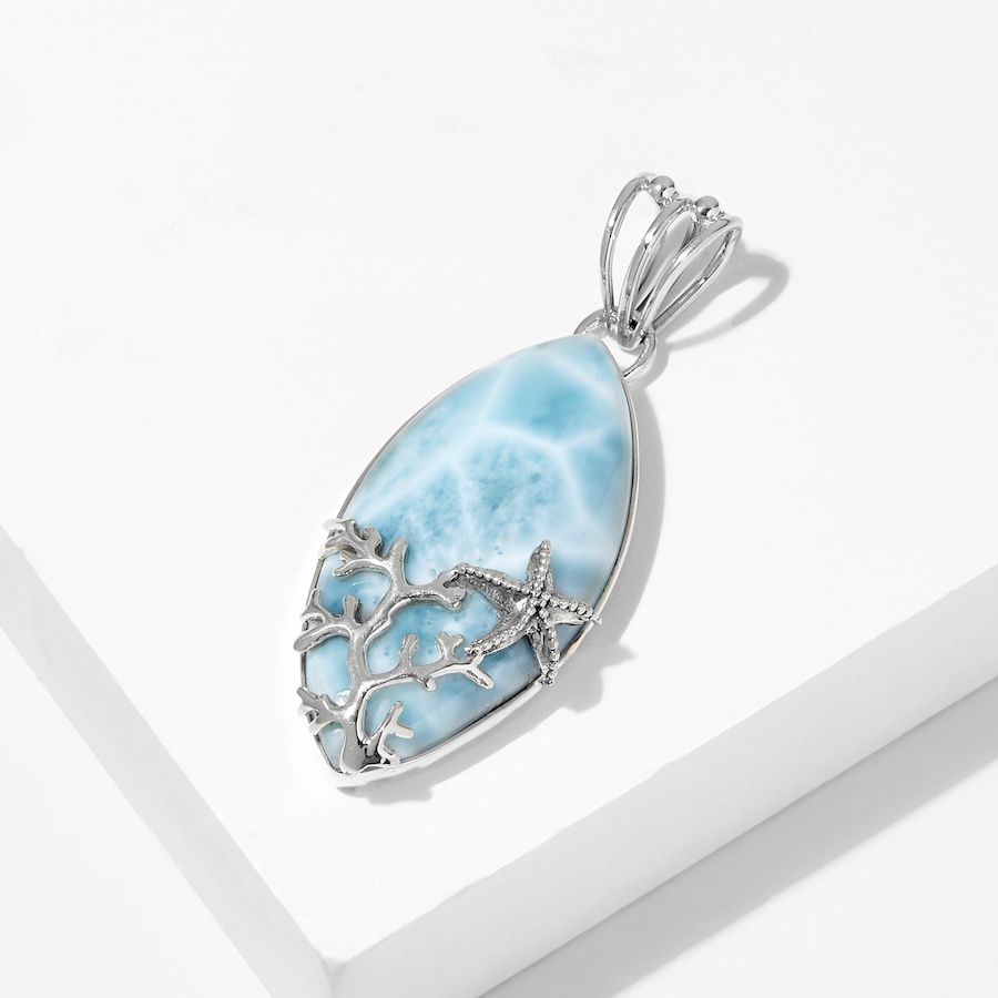 Image 241272_LARI.jpg, Product 241-272 / Price $199.33, Himalayan Gems Sterling Silver 18 mm x 13 mm Marquise Gemstone Pendant from Himalayan Gems on TSC.ca's Jewellery department
