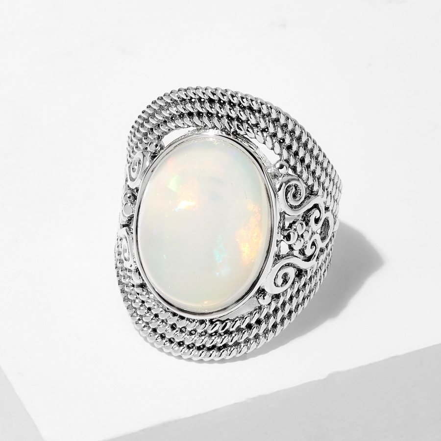 Image 241301_OPA.jpg, Product 241-301 / Price $899.99, Himalayan Gems Sterling Silver 12x16mm Oval Cabachon Gemstone Ring from Himalayan Gems on TSC.ca's Jewellery department