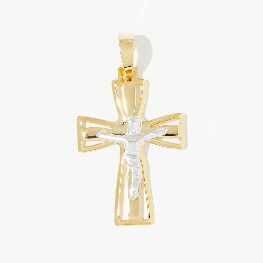 Image 241392.jpg, Product 241-392 / Price $129.88, TruGold 10K Two-Tone Gold Cross Pendant from TruGold on TSC.ca's Jewellery department