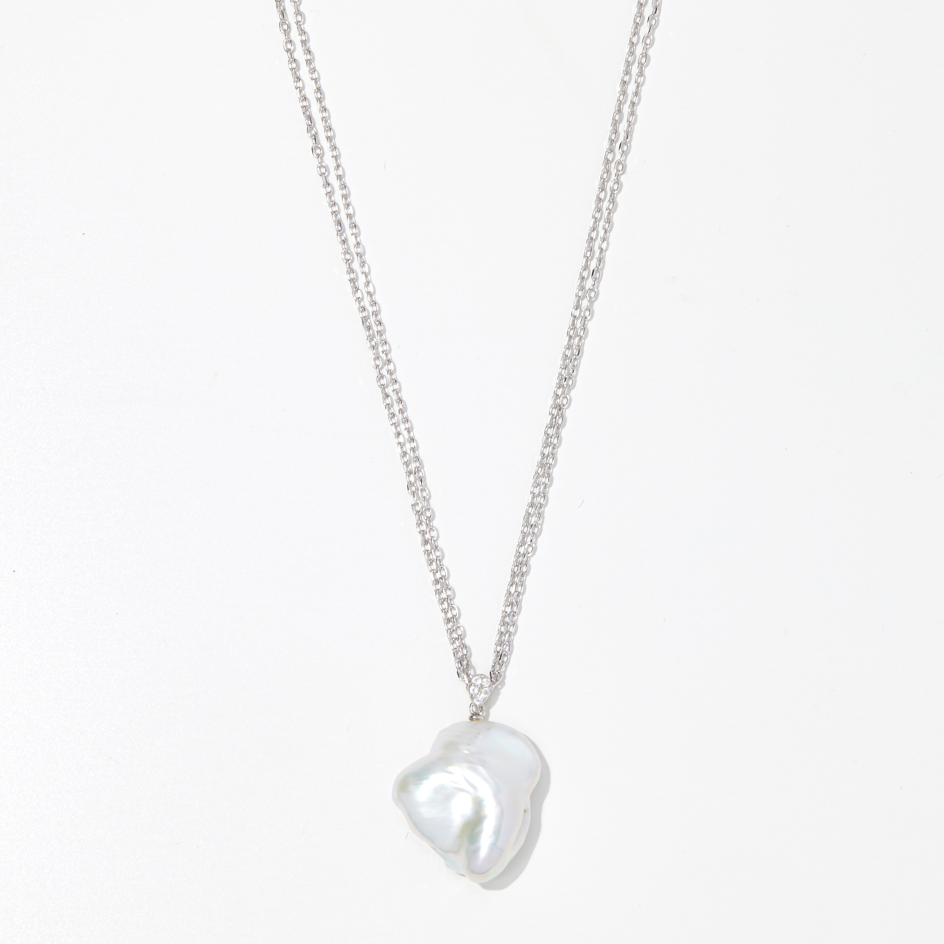 Roz Kwan Jewellery Collection Sterling Silver White Baroque