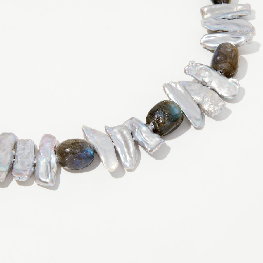 Image 241429_ALTMORE1.jpg, Product 241-429 / Price $139.88, Roz Kwan Jewellery Collection Sterling Silver Labradorite And Silver Keshi Freshwater Pearl Necklace from Roz Kwan Jewellery Collection on TSC.ca's Jewellery department