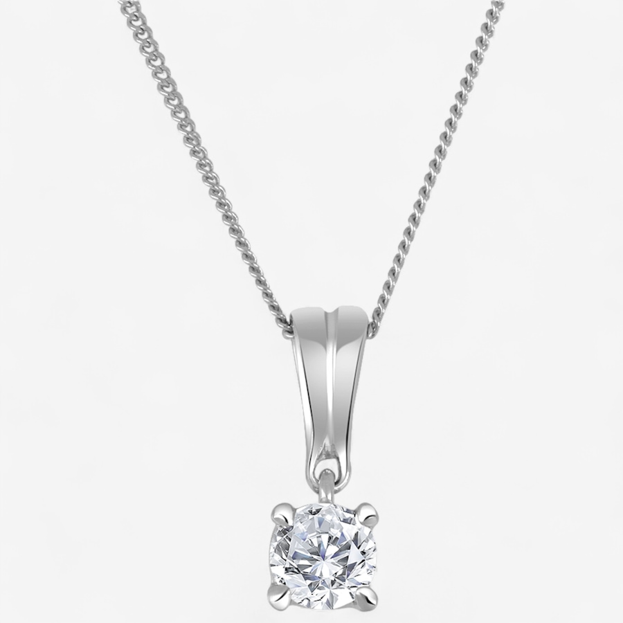 Image 241501.jpg, Product 241-501 / Price $1,699.99, Canadian Ice 14K White Gold 0.25ctw Diamond Pendant With Chain from Canadian Ice Diamonds on TSC.ca's Jewellery department